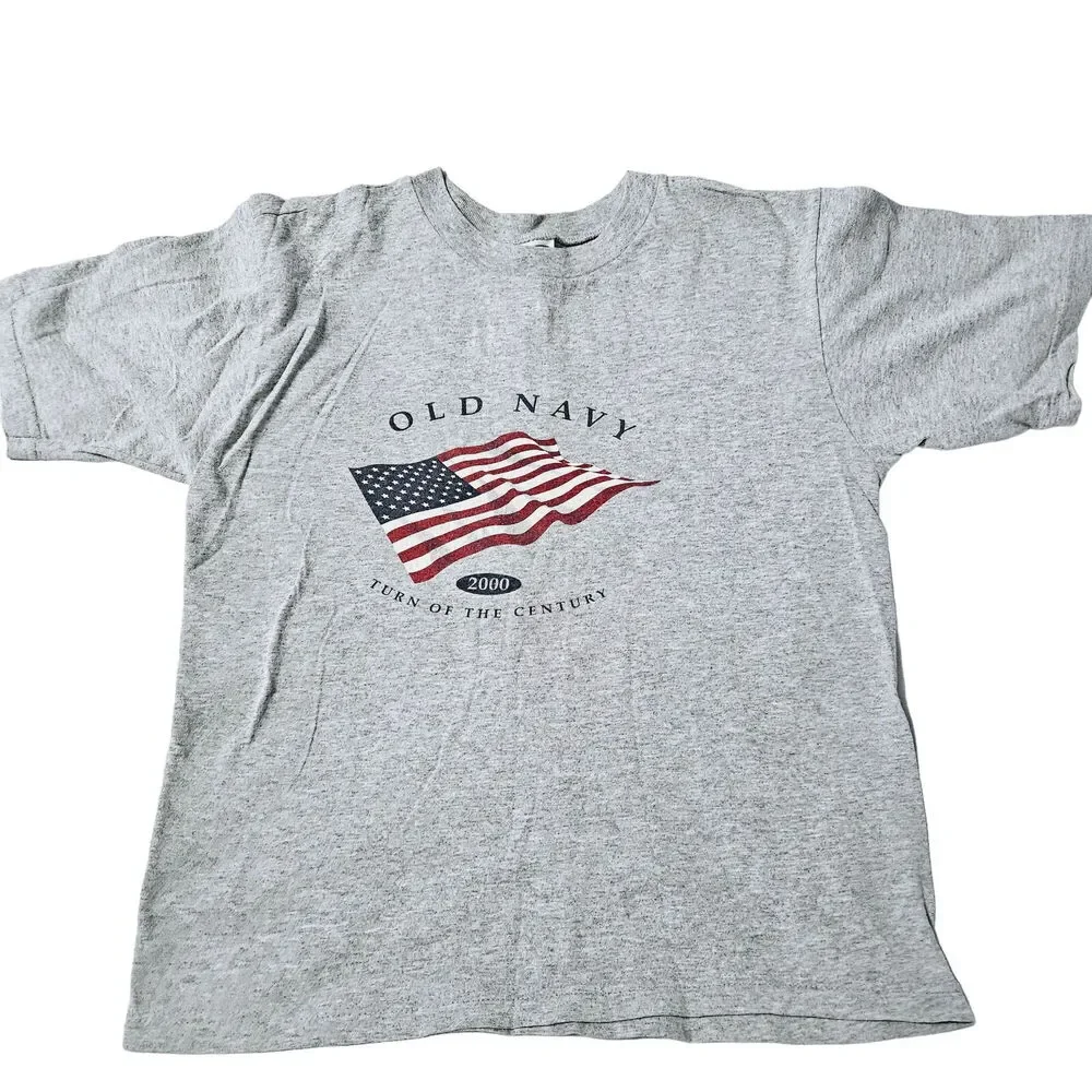 Old Navy Boys Graphic T-Shirt Grey Size XL Cotton Blend Short Sleeve Pullover
